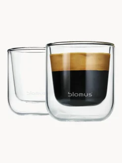 Tazas espresso de doble vidrio Nero, 2 uds. Tazas De Espresso|Vajillas Completas