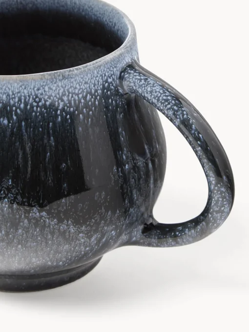 Tazas Y Mugs|Vajillas Completas>Westwing Collection Tazas grandes artesanales Macey, 4 uds. Tonos grises azules brillante