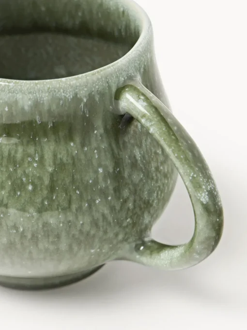 Tazas Y Mugs|Vajillas Completas>Westwing Collection Tazas grandes artesanales Macey, 4 uds. Tonos verdes brillantes