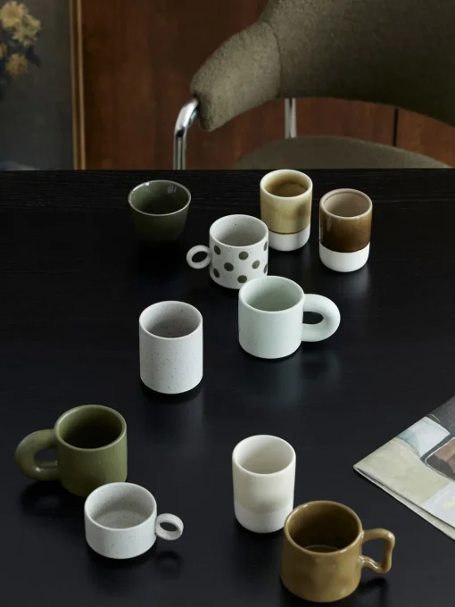 Tazas Y Mugs|Vajillas Completas>Nordal Tazas Jose, 6 uds. Verde oliva