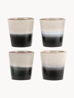 Tazas pequeñas artesanales 70's, 4 uds. Tazas Y Mugs|Vajillas Completas