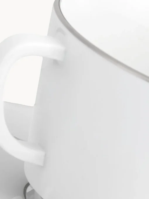 Tazas Y Mugs|Vajillas Completas>Meissen Tazas pequeñas con platitos de porcelana con borde platino pintado a mano Vitruv, 2 uds.
