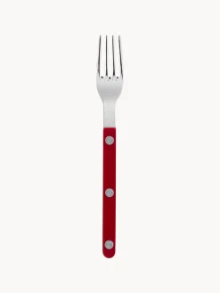 Cubiertos Individuales|Juego De Cubiertos>Sabre Paris Tenedor para tarta de acero inoxidable Bistrot Rojo, plateado