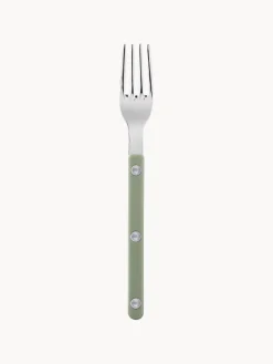 Cubiertos Individuales|Juego De Cubiertos>Sabre Paris Tenedor para tarta de acero inoxidable Bistrot Verde salvia, plateado