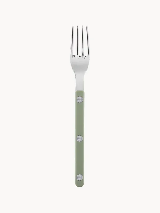 Cubiertos Individuales|Juego De Cubiertos>Sabre Paris Tenedor para tarta de acero inoxidable Bistrot Verde salvia, plateado