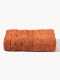 Toallas|Toallas></noscript>Westwing Collection Toalla con borde a rayas Luxe, tamaños diferentes Terracota