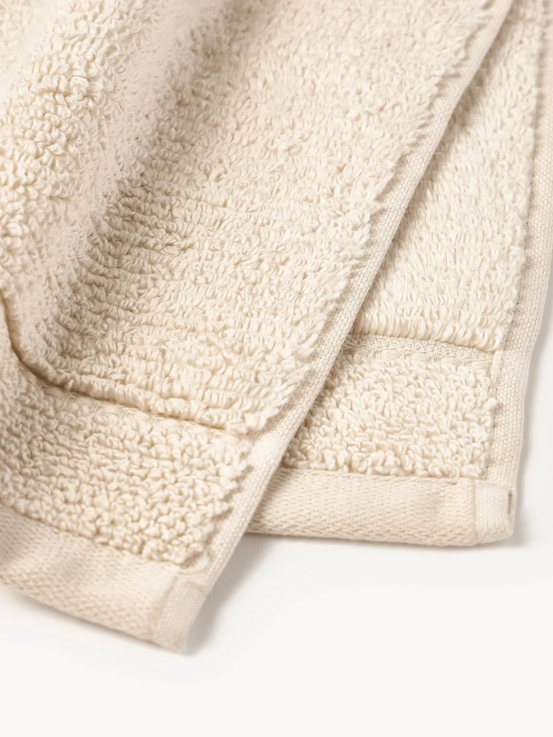 Toallas|Mantas>Westwing Collection Toalla con borde a rayas Luxe, tamaños diferentes Beige claro