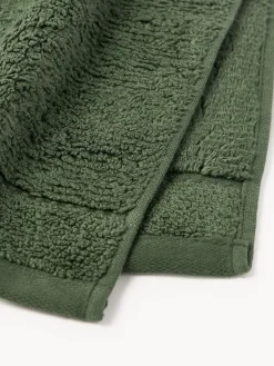 Toallas|Mantas></noscript>Westwing Collection Toalla con borde a rayas Luxe, tamaños diferentes Verde oscuro