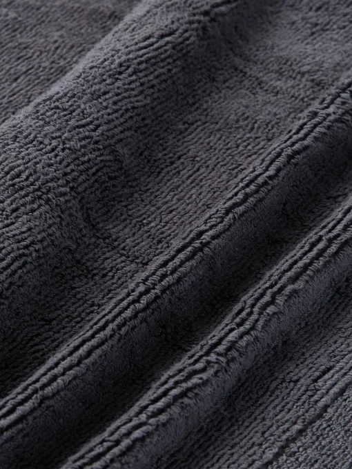 Toallas|Toallas>Westwing Collection Toalla con borde a rayas Luxe, tamaños diferentes Gris antracita