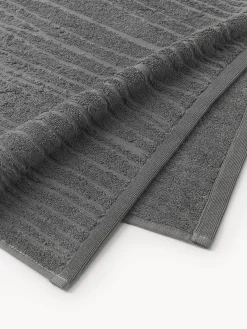 Toallas|Mantas></noscript>Westwing Collection Toalla de algodón Audrina, tamaños diferentes Gris oscuro