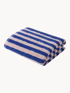 Toallas De Playa|Toallas>Bongusta Toalla de algodón ecológico Naram, tamaños diferentes Azul real, rosa claro