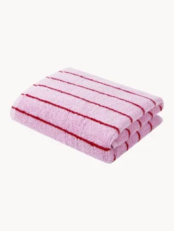 Toallas De Playa|Toallas>Bongusta Toalla de algodón ecológico Naram, tamaños diferentes Rosa, rojo