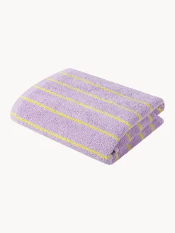Toallas De Playa|Toallas>Bongusta Toalla de algodón ecológico Naram, tamaños diferentes Lavanda, amarillo claro