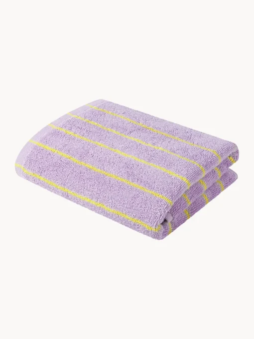 Toallas De Playa|Toallas>Bongusta Toalla de algodón ecológico Naram, tamaños diferentes Lavanda, amarillo claro
