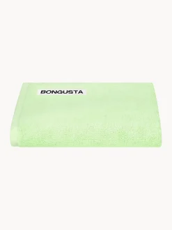 Toallas|Mantas>Bongusta Toalla de mano artesanal de algodón Naram Verde claro
