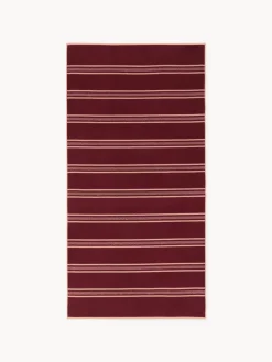 Toallas De Playa|Accesorios De Playa>Westwing Collection Toalla de playa a rayas Torres Rojo vino, rosa palo