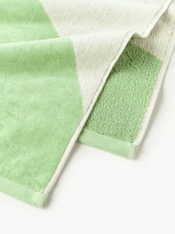 Toallas De Playa|Mantas></noscript>Westwing Collection Toalla de playa de terciopelo con estampado ondulado Pia Verde claro, verde