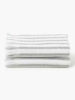 Toallas|Mantas>Westwing Collection Toalla lavabo Irma, tamaños diferentes Blanco, gris claro
