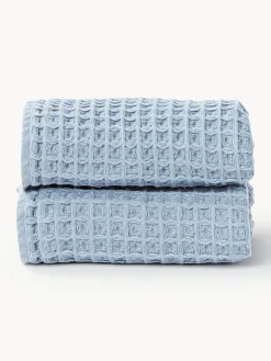 Toallas|Mantas>Westwing Collection Toalla texturizada Ines, tamaños diferentes Azul claro
