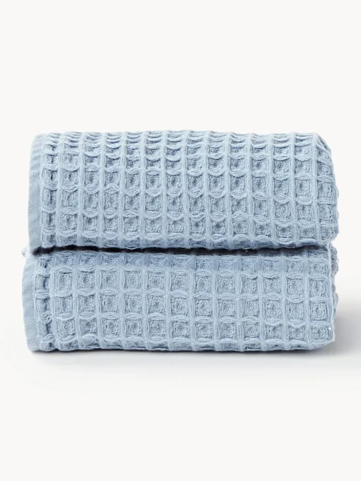 Toallas|Mantas>Westwing Collection Toalla texturizada Ines, tamaños diferentes Azul claro