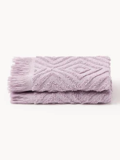 Toallas|Mantas>Westwing Collection Toalla texturizada Jacqui, tamaños diferentes Lavanda