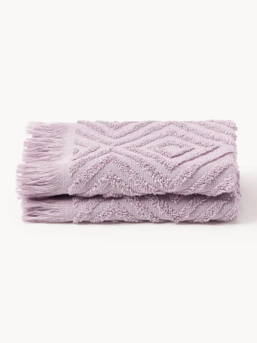 Toallas|Mantas>Westwing Collection Toalla texturizada Jacqui, tamaños diferentes Lavanda