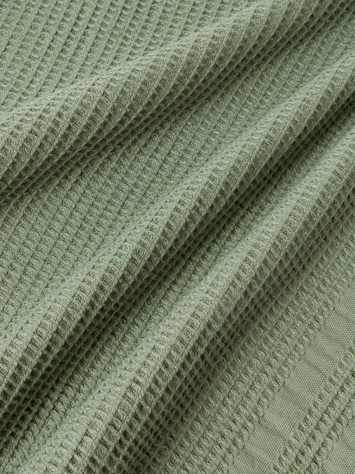 Toallas|Mantas>Westwing Collection Toalla tipo gofre Yara, tamaños diferentes Verde oliva