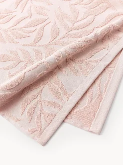 Clearance Toallas de algodón con relieves Leaf, tamaños diferentes Toallas|Toallas