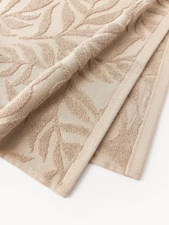 Toallas de algodón con relieves Leaf, tamaños diferentes Toallas|Mantas