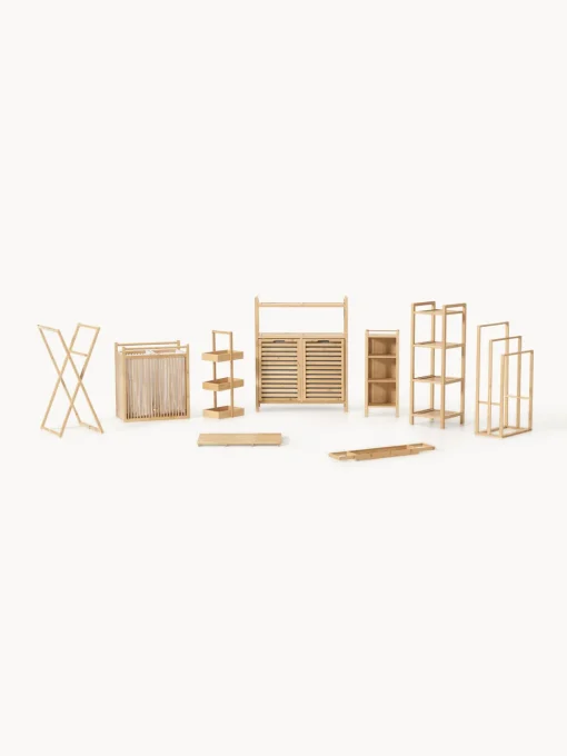 Toallero de bambú Kit Armarios De Baño|Estanterías De Baño