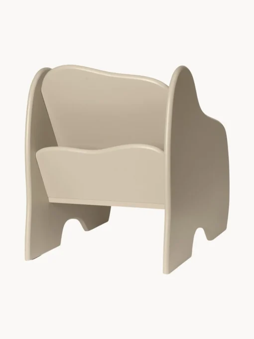 Decoración Infantil|Mesas Y Sillas Infantiles>Ferm Living Kids Tumbona infantil de madera inclinada con estante Slope Beige claro