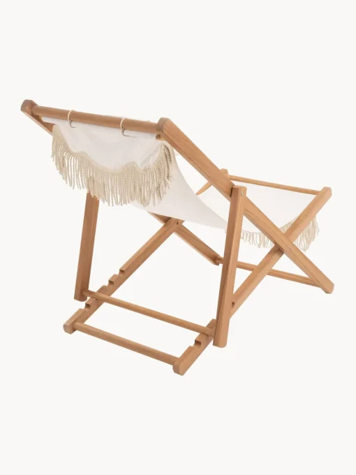 Tumbonas|Muebles De Jardín>Business & Pleasure Tumbona plegable con flecos Sling Blanco, madera