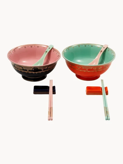 New Vajilla artesanal Asia, 2 comensales (10 pzas.) Menaje De Mesa