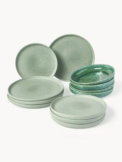 Best Vajilla artesanal con esmalte reactivo Pam, 4 comensales (12 pzas.) Vajillas Completas|Menaje De Mesa