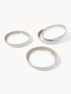 Vajillas Completas|Menaje De Mesa></noscript>Westwing Collection Vajilla artesanal con esmalte reactivo Danza, 4 comensales (12 pzas.) Blanco, tonos beige, con gradiente de color