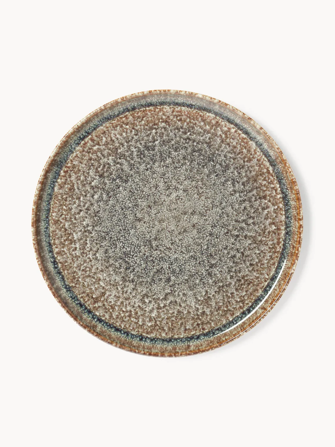 Vajillas Completas|Menaje De Mesa>Westwing Collection Vajilla artesanal con esmalte reactivo Danza, 4 comensales (12 pzas.) Tonos de marrón, beige, con gradiente de color