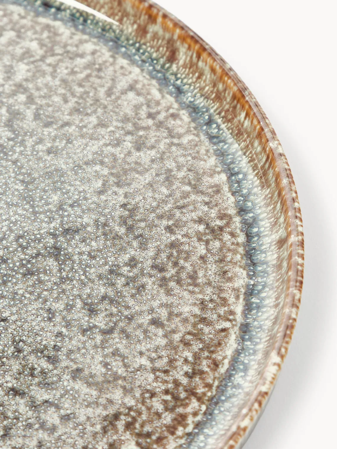 Vajillas Completas|Menaje De Mesa>Westwing Collection Vajilla artesanal con esmalte reactivo Danza, 4 comensales (12 pzas.) Tonos de marrón, beige, con gradiente de color