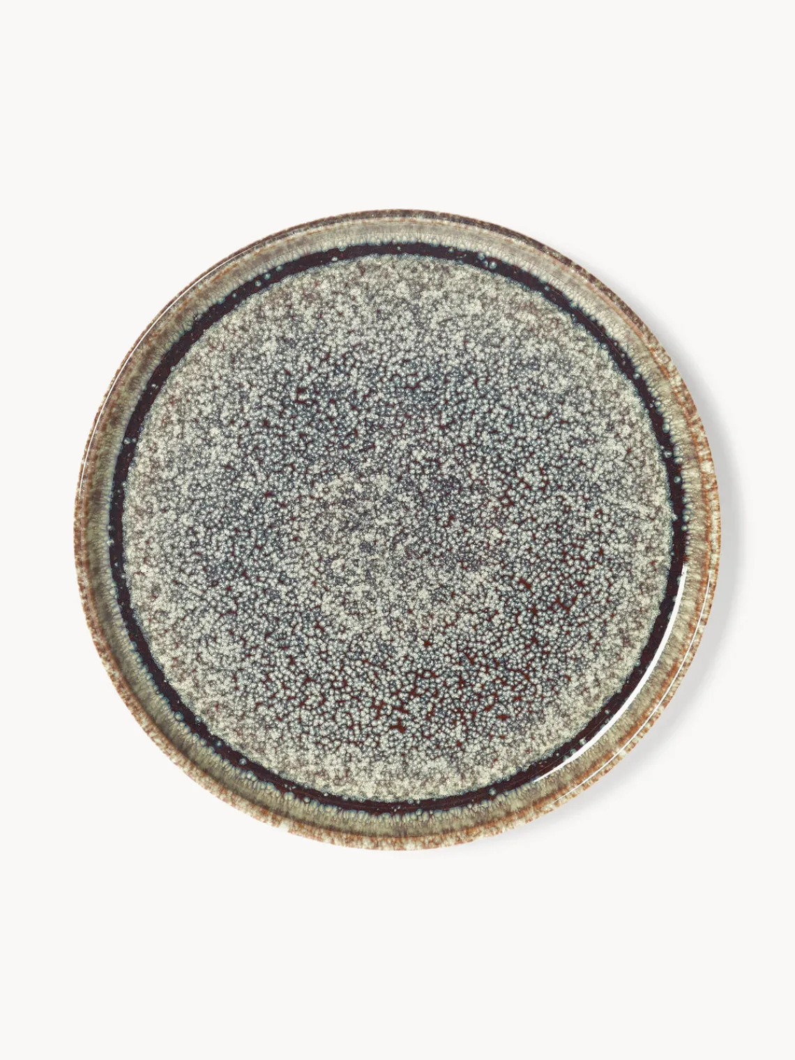 Vajillas Completas|Menaje De Mesa>Westwing Collection Vajilla artesanal con esmalte reactivo Danza, 4 comensales (12 pzas.) Tonos de marrón, beige, con gradiente de color