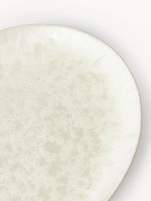 Vajillas Completas|Menaje De Mesa>Westwing Collection Vajilla artesanal en forma orgánica Macey, 4 comensales (12 pzas.) Marrón claro, blanco crema, terracota mate