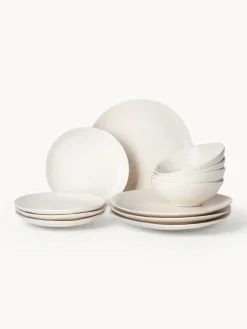 Vajillas Completas|Menaje De Mesa>Broste Copenhagen Vajilla artesanal , 4 comensales (12 pzas.) Nordic Vanilla