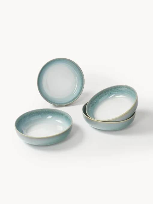 Vajillas Completas|Menaje De Mesa>Westwing Collection Vajilla con esmalte reactivo Havana, 12 pzas. Tonos azules