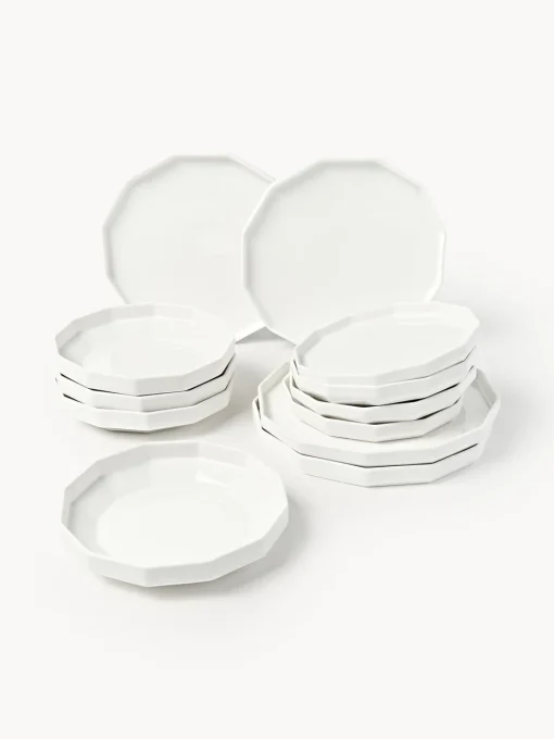 Sale Vajilla de porcelana Angoli, 4 comensales (12 pzas.) Vajillas Completas|Menaje De Mesa