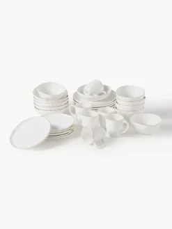 Clearance Vajilla de porcelana con relieves Sali, 6 comensales (30 pzas.) Vajillas Completas|Menaje De Mesa