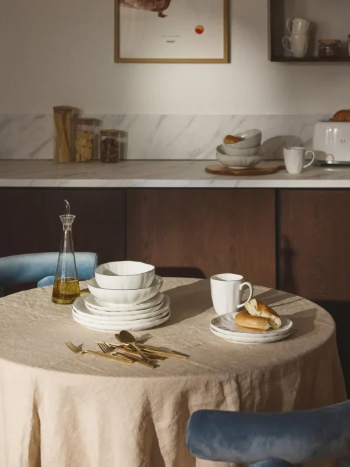 Clearance Vajilla de porcelana con relieves Sali, 6 comensales (30 pzas.) Vajillas Completas|Menaje De Mesa