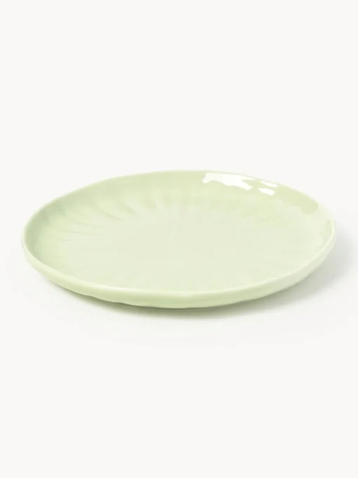 Vajillas Completas|Menaje De Mesa>Westwing Collection Vajilla de porcelana con relieves Sali, 4 comensales (12 pzas.) Verde claro