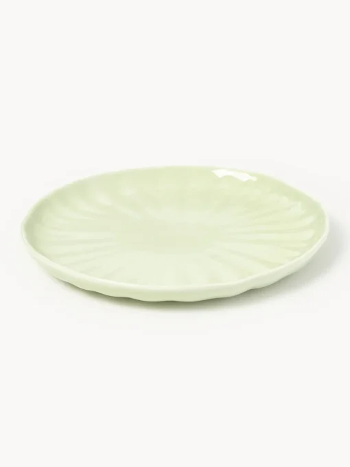 Vajillas Completas|Menaje De Mesa>Westwing Collection Vajilla de porcelana con relieves Sali, 4 comensales (12 pzas.) Verde claro