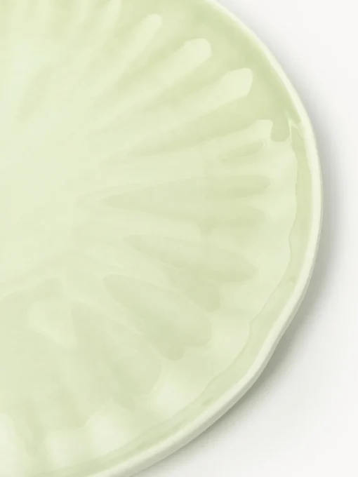 Vajillas Completas|Menaje De Mesa>Westwing Collection Vajilla de porcelana con relieves Sali, 4 comensales (12 pzas.) Verde claro