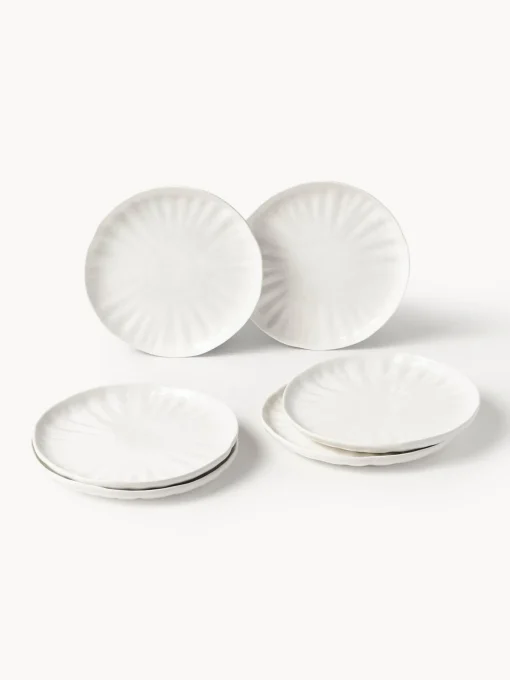 Vajillas Completas|Menaje De Mesa>Westwing Collection Vajilla de porcelana con relieves Sali, 6 comensales (30 pzas.) Blanco