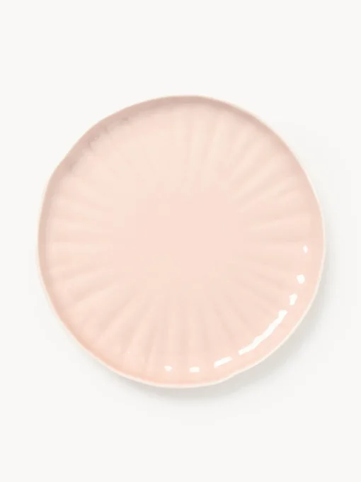 Vajillas Completas|Menaje De Mesa>Westwing Collection Vajilla de porcelana con relieves Sali, 4 comensales (12 pzas.) Rosa claro