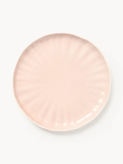 Vajillas Completas|Menaje De Mesa>Westwing Collection Vajilla de porcelana con relieves Sali, 4 comensales (12 pzas.) Rosa claro